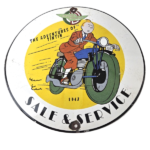 Vintage Ducati Sign – Motorcycle Dealership Service Porcelain Auto Gas Pump Sign