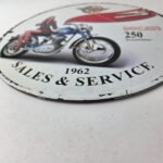 Vintage Ducati Sign – Motorcycle Scrambler Porcelain Auto Gas Pump Sign - Image 12