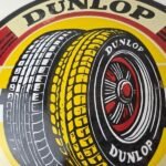 Vintage Dunlop Tires Sign – Sales Service Dealership Shop Gas Porcelain Sign - Image 3