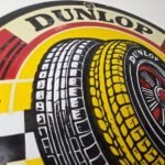 Vintage Dunlop Tires Sign – Sales Service Dealership Shop Gas Porcelain Sign - Image 5