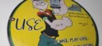 Vintage Duplex Marine Oil Sign – Popeye Gas Service Display Ad Porcelain Sign - Image 6