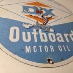 Vintage DX Diamond Motor Oil Sign – Americas Gasoline Outboard Porcelain Sign - Image 11