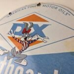 Vintage DX Diamond Motor Oil Sign – Americas Gasoline Outboard Porcelain Sign - Image 12