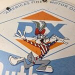 Vintage DX Diamond Motor Oil Sign – Americas Gasoline Outboard Porcelain Sign - Image 3