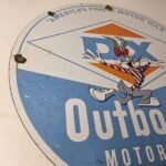 Vintage DX Diamond Motor Oil Sign – Americas Gasoline Outboard Porcelain Sign - Image 6