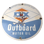 Vintage DX Diamond Motor Oil Sign – Americas Gasoline Outboard Porcelain Sign - Image 2