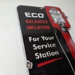 Vintage Eco Balanced Inflation Sign – Tire Service Advertising Porcelain Sign - Image 5