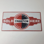 Vintage Engine Mechanic Parts Porcelain Sign – Sales Dealer Gas Pump Sign - Image 12