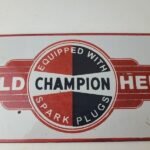 Vintage Engine Mechanic Parts Porcelain Sign – Sales Dealer Gas Pump Sign - Image 3