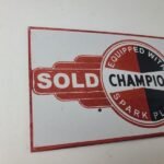 Vintage Engine Mechanic Parts Porcelain Sign – Sales Dealer Gas Pump Sign - Image 5