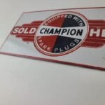 Vintage Engine Mechanic Parts Porcelain Sign – Sales Dealer Gas Pump Sign - Image 10