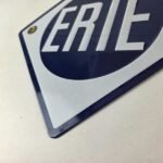 Vintage Erie Railroad Sign – Northern Eastern USA Porcelain Gas Pump Sign - Image 14