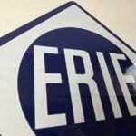 Vintage Erie Railroad Sign – Northern Eastern USA Porcelain Gas Pump Sign - Image 5