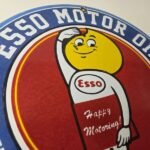 Vintage Esso Gasoline Sign – Gas Service Station Auto Oil Drop Porcelain Sign - Image 5