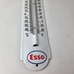 Vintage Esso Gasoline Sign – Gas Station Pump Ad Sign on Porcelain Thermometer - Image 11