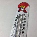 Vintage Esso Gasoline Sign – Gas Station Pump Ad Sign on Porcelain Thermometer - Image 12