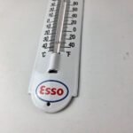 Vintage Esso Gasoline Sign – Gas Station Pump Ad Sign on Porcelain Thermometer - Image 14