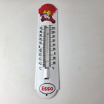 Vintage Esso Gasoline Sign – Gas Station Pump Ad Sign on Porcelain Thermometer - Image 15