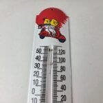 Vintage Esso Gasoline Sign – Gas Station Pump Ad Sign on Porcelain Thermometer - Image 3