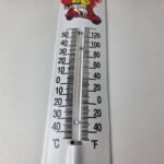 Vintage Esso Gasoline Sign – Gas Station Pump Ad Sign on Porcelain Thermometer - Image 4