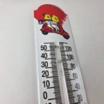 Vintage Esso Gasoline Sign – Gas Station Pump Ad Sign on Porcelain Thermometer - Image 5