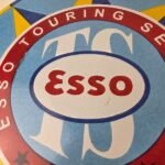 Vintage Esso Gasoline Sign – Gas Station Touring Service Map Porcelain Sign - Image 3