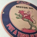 Vintage Esso Gasoline Sign – He-Man Action Figure Toys Porcelain Gas Sign - Image 6