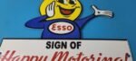 Vintage Esso Gasoline Sign – Oil Drop Boy Porcelain Gas Station Pump Sign - Image 4