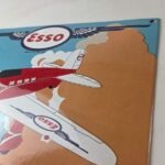 Vintage Esso Gasoline Sign – Porcelain Gas Airplane Aviation Station Pump Sign - Image 12