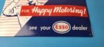 Vintage Esso Gasoline Sign – Porcelain Gas Attendant Filling Station Pump Sign - Image 12