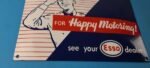 Vintage Esso Gasoline Sign – Porcelain Gas Attendant Filling Station Pump Sign - Image 7