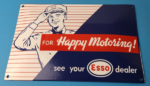 Vintage Esso Gasoline Sign – Porcelain Gas Attendant Filling Station Pump Sign - Image 2