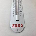 Vintage Esso Gasoline Sign – Service Pump Tiger Ad Sign on Porcelain Thermometer - Image 11
