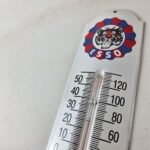 Vintage Esso Gasoline Sign – Service Pump Tiger Ad Sign on Porcelain Thermometer - Image 12