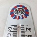 Vintage Esso Gasoline Sign – Service Pump Tiger Ad Sign on Porcelain Thermometer - Image 15