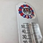 Vintage Esso Gasoline Sign – Service Pump Tiger Ad Sign on Porcelain Thermometer - Image 5