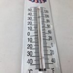 Vintage Esso Gasoline Sign – Service Pump Tiger Ad Sign on Porcelain Thermometer - Image 6