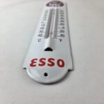 Vintage Esso Gasoline Sign – Service Pump Tiger Ad Sign on Porcelain Thermometer - Image 10
