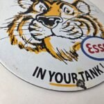 Vintage Esso Gasoline Sign – Tiger Auto Tank Gas Station Porcelain Sign - Image 11