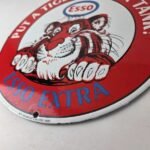 Vintage Esso Gasoline Sign – Tiger Gas Service Station Auto Tank Porcelain Sign - Image 14
