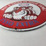 Vintage Esso Gasoline Sign – Tiger Gas Service Station Auto Tank Porcelain Sign - Image 10
