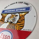 Vintage Esso Gasoline Sign – Tiger Gas Service Station Auto Tank Porcelain Sign - Image 13