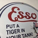 Vintage Esso Gasoline Sign – Tiger Gas Station Porcelain Sign - Image 5