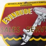 Vintage Evinrude Outboards Sign – Porcelain Marine Boating Fishing Gas Pump Sign - Image 4