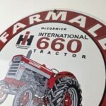 Vintage Farmall International Harvester Sign – Porcelain Farm Barn Gas Pump Sign - Image 13