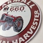 Vintage Farmall International Harvester Sign – Porcelain Farm Barn Gas Pump Sign - Image 14