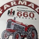 Vintage Farmall International Harvester Sign – Porcelain Farm Barn Gas Pump Sign - Image 3