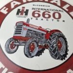 Vintage Farmall International Harvester Sign – Porcelain Farm Barn Gas Pump Sign - Image 4