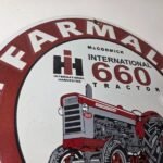 Vintage Farmall International Harvester Sign – Porcelain Farm Barn Gas Pump Sign - Image 5