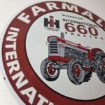 Vintage Farmall International Harvester Sign – Porcelain Farm Barn Gas Pump Sign - Image 6